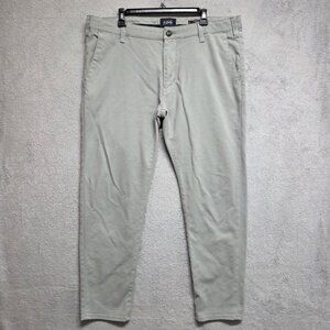 34 Heritage Pants Men's 40x30 Gray Verona Mid Rise Slim Leg Stretch Chino Casual